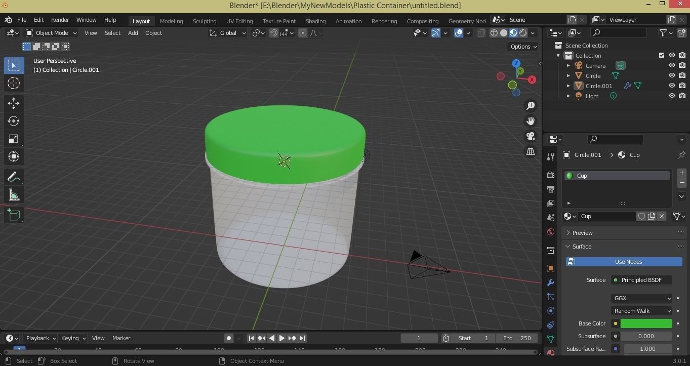Plastic Jar Mockup  3D model_5