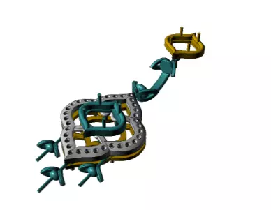 YD315 piece of metal with hook 3D print model_0