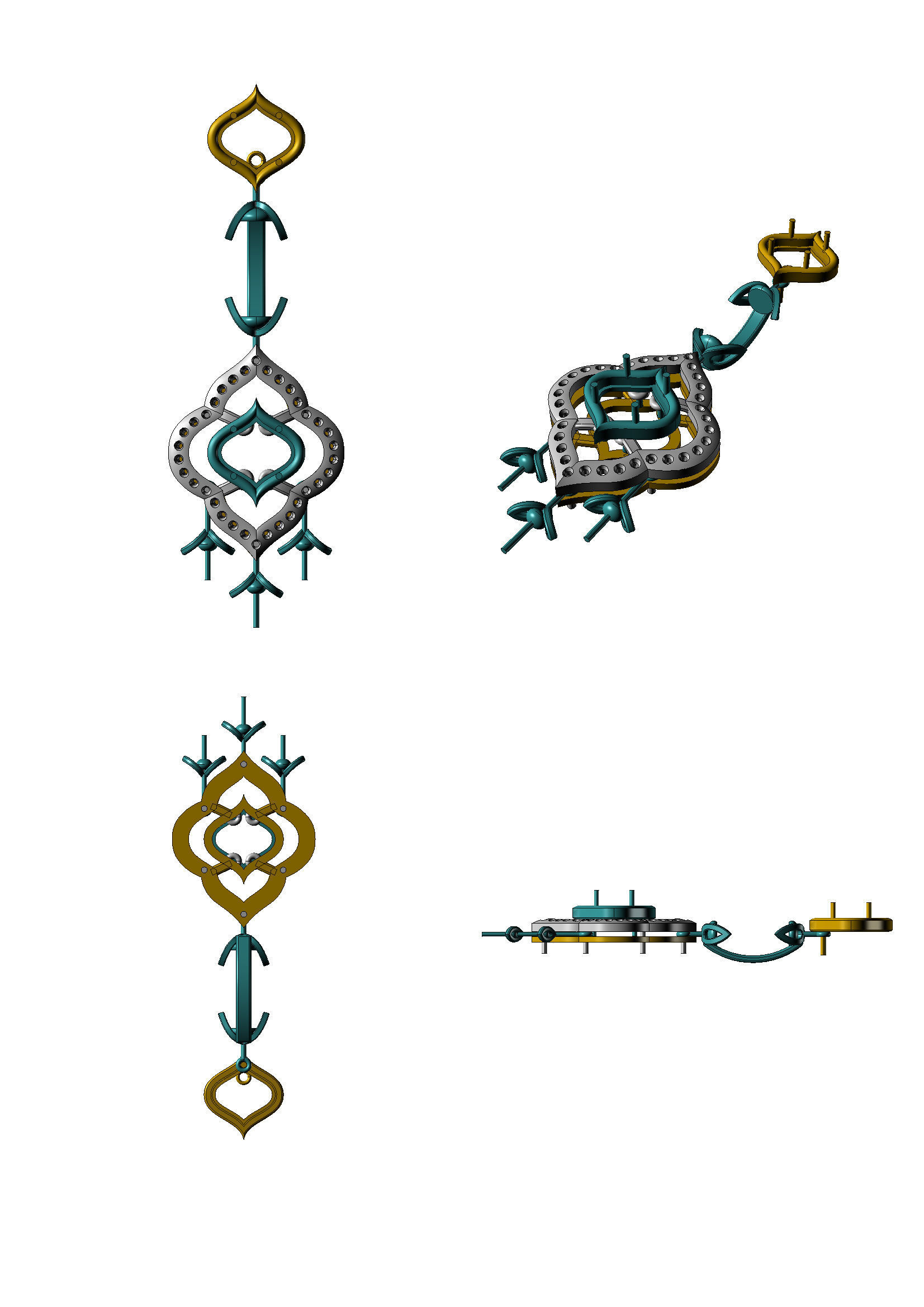 YD315 piece of metal with hook 3D print model_1