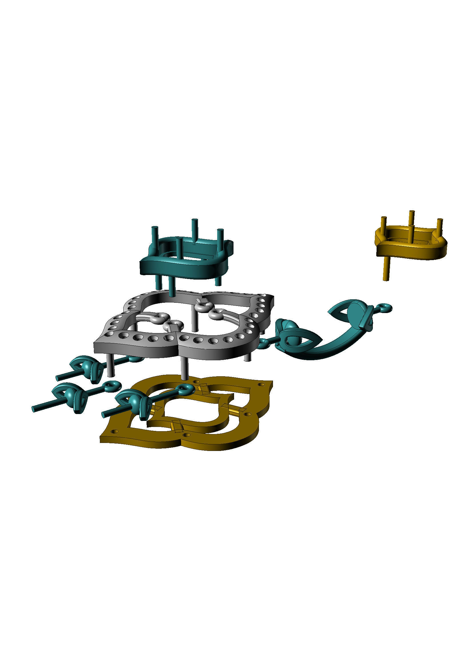 YD315 piece of metal with hook 3D print model_3