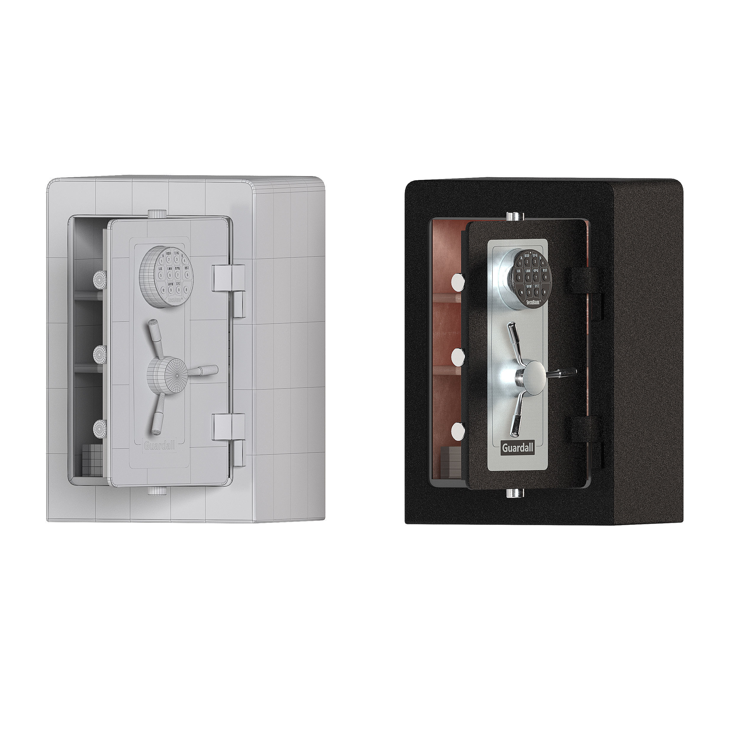 Home Vault Security Safe 3D model_7