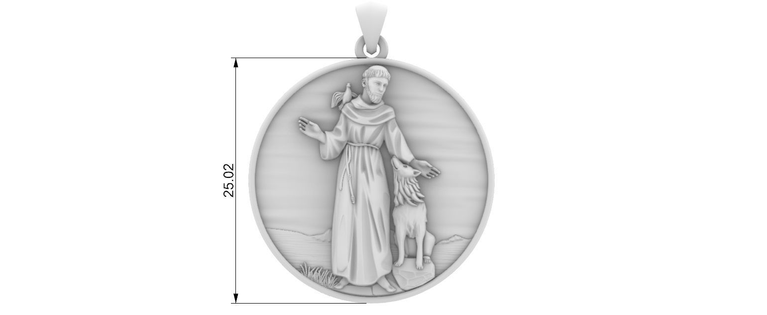Saint Francis - Sao Francisco - Francesco 3D print model_6