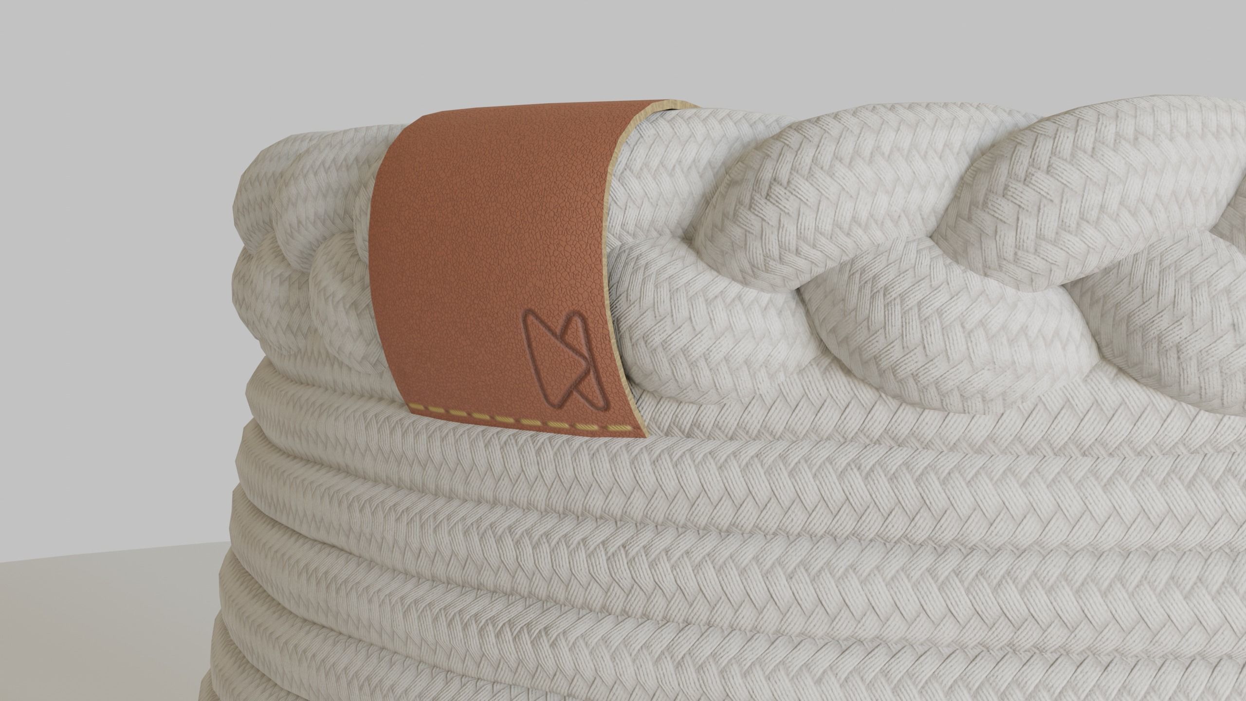 Rope Fabric Baskets 3D model_5