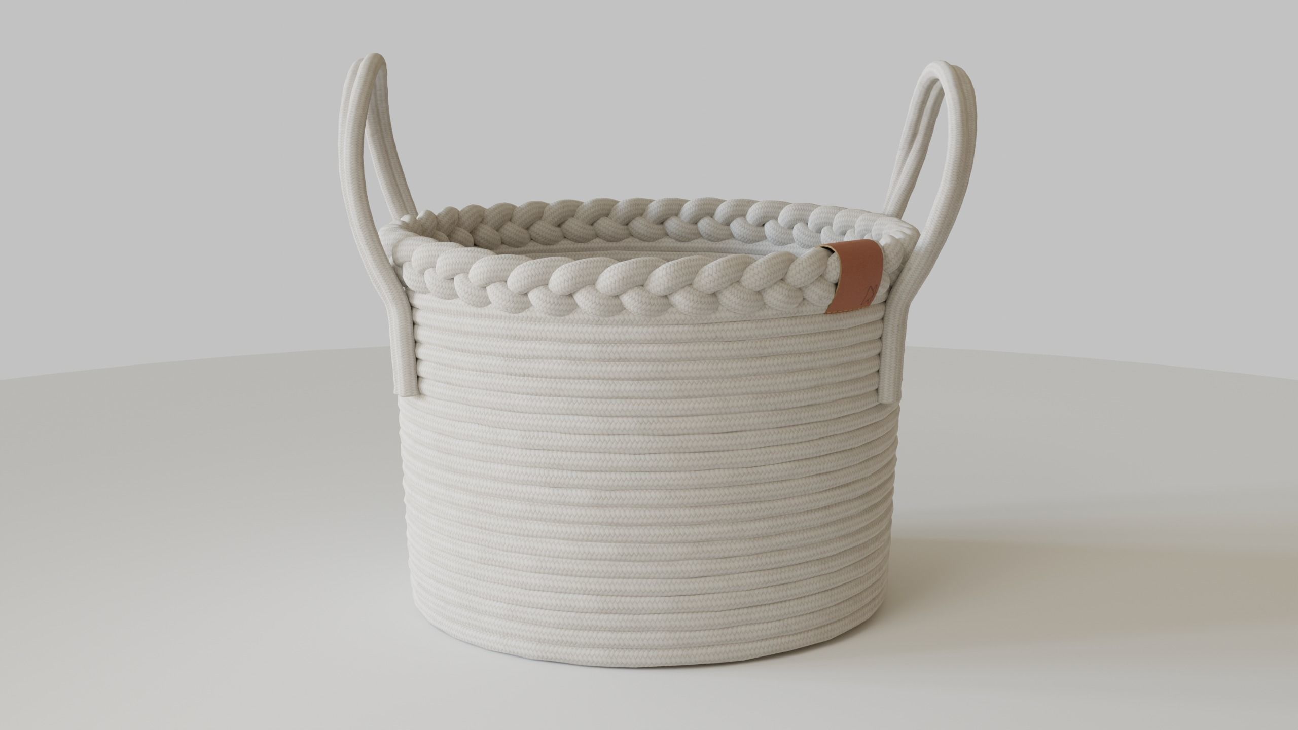 Rope Fabric Baskets 3D model_3