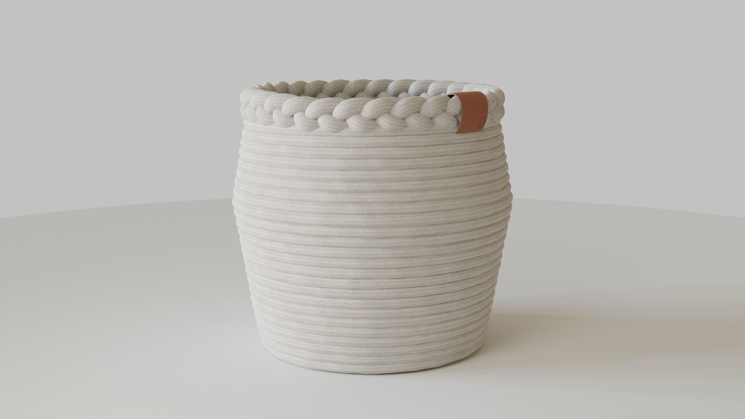 Rope Fabric Baskets 3D model_4