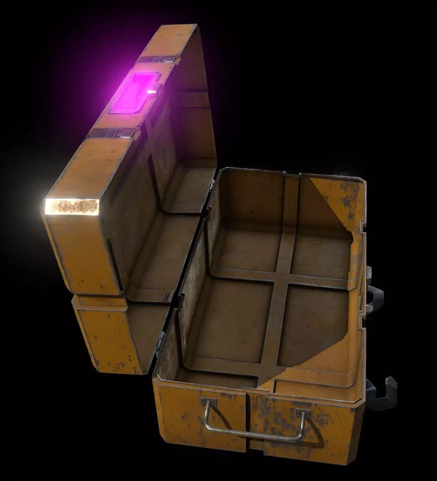 Loot Crate Low-poly 3D model_0
