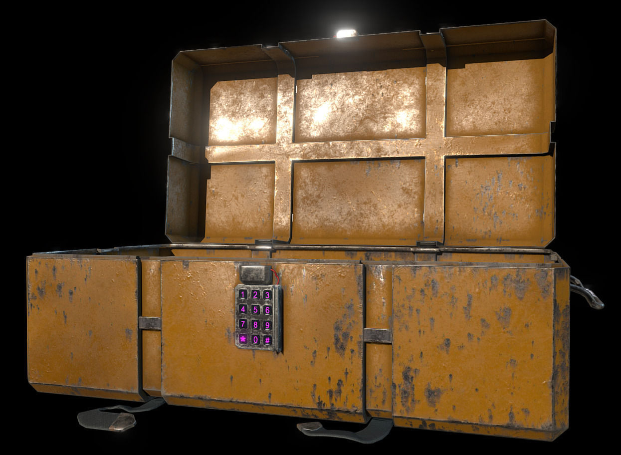 Loot Crate Low-poly 3D model_1