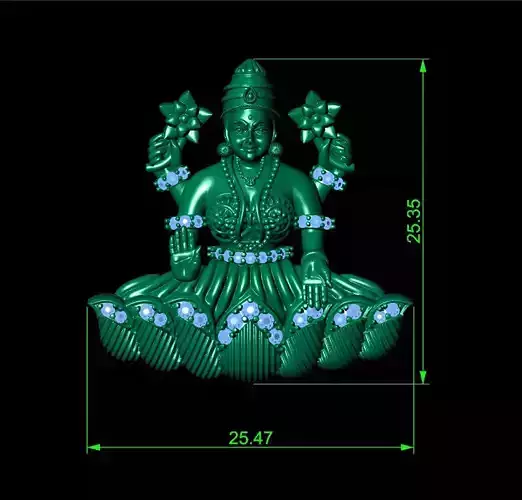 Indian god Laxmi 3D print model