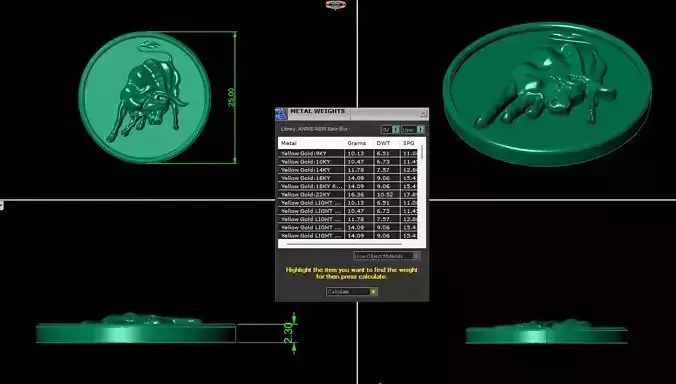 lamborghini coin II Bull coin 