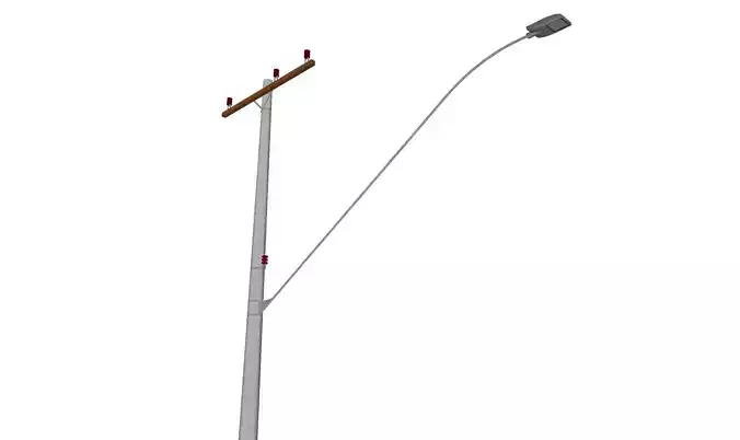 Concrete Lamp Post - Light Pole - Light Post - Street Light 40