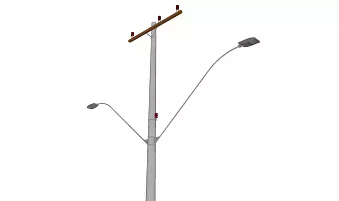 Concrete Lamp Post - Light Pole - Light Post - Street Light 41