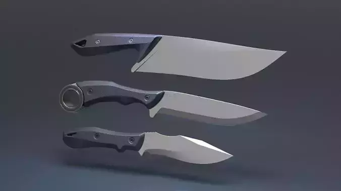 Hunting and combat modern knife pack x3