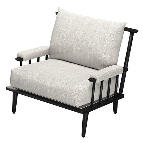 Spindle Back Viewing Chair 3D model 4