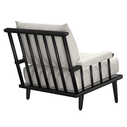 Spindle Back Viewing Chair 3D model 6