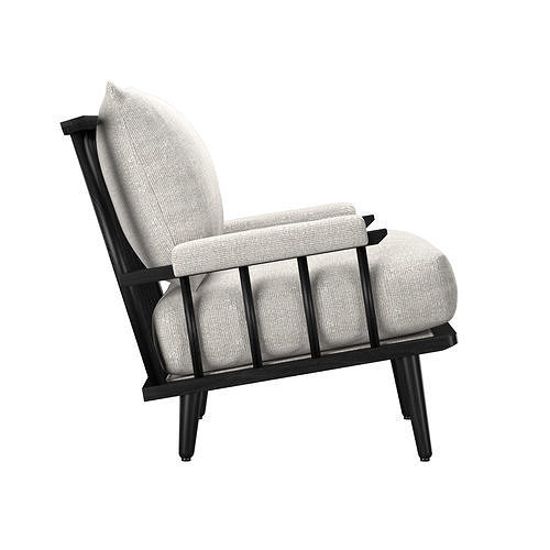 Spindle Back Viewing Chair 3D model 5