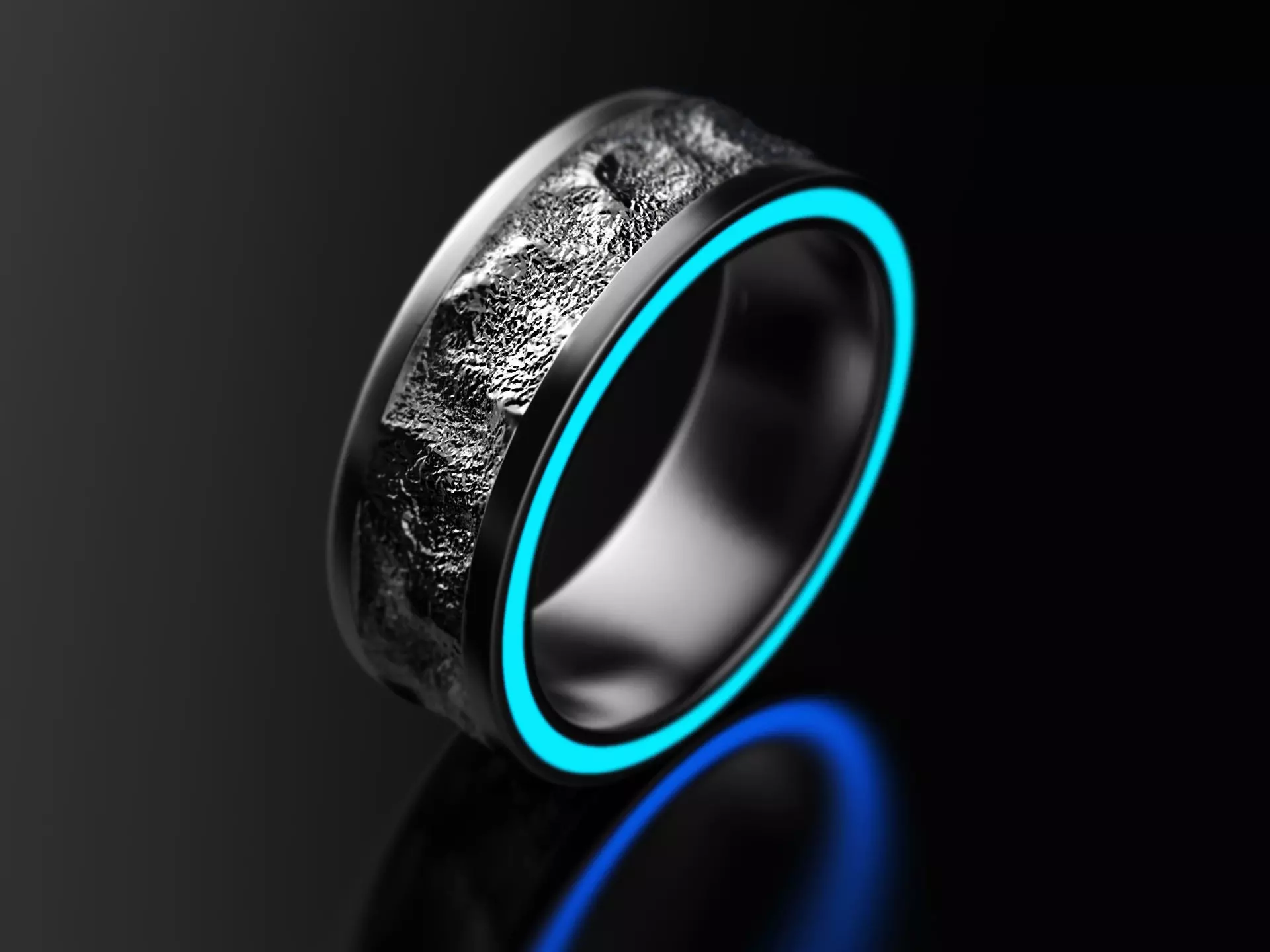 Glowing neon 3D print model