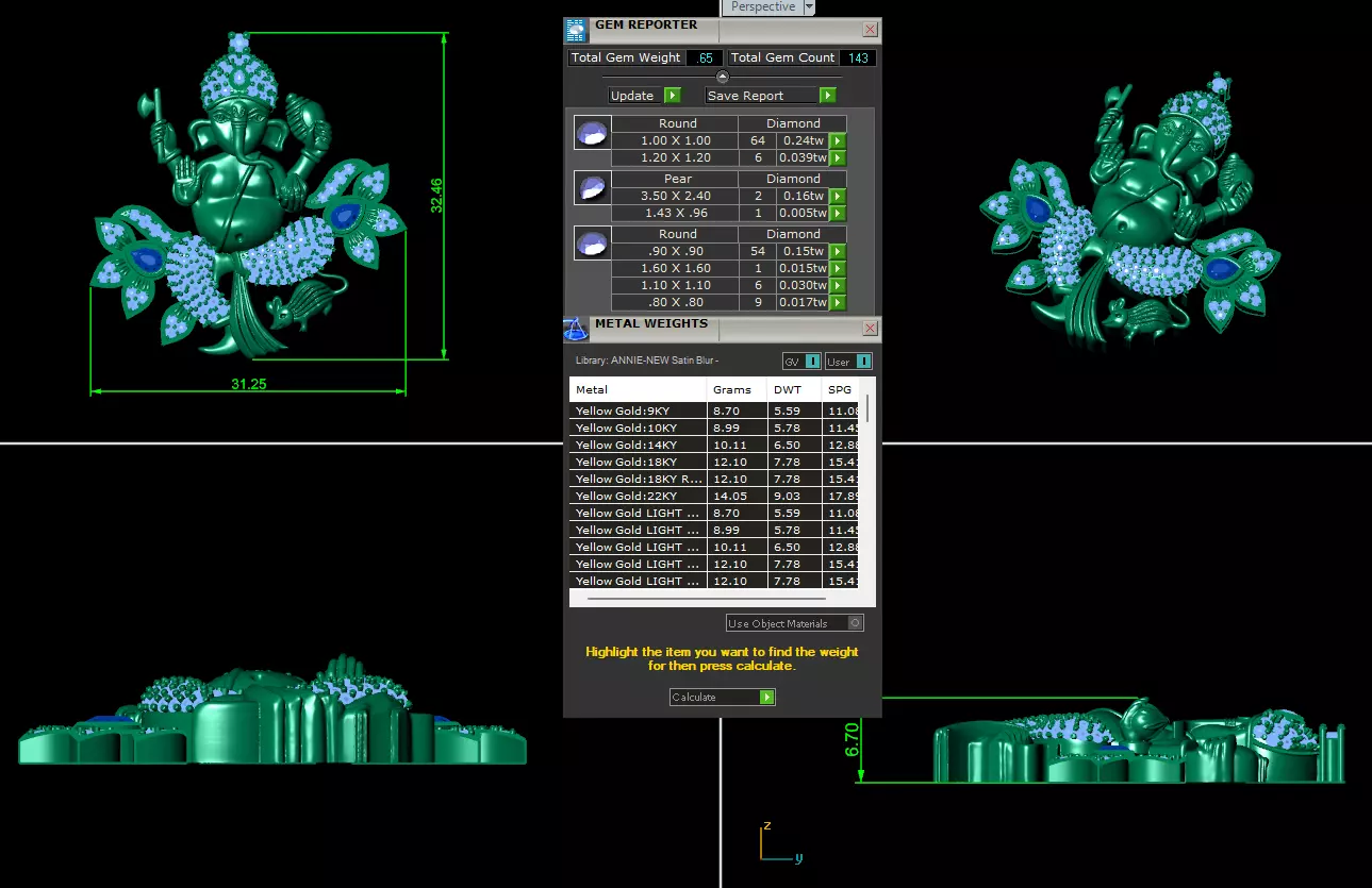 Ganpati pendent Ganesh 3D print model