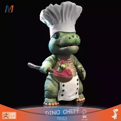 DINO CHEFF - V018 1 3D print model
