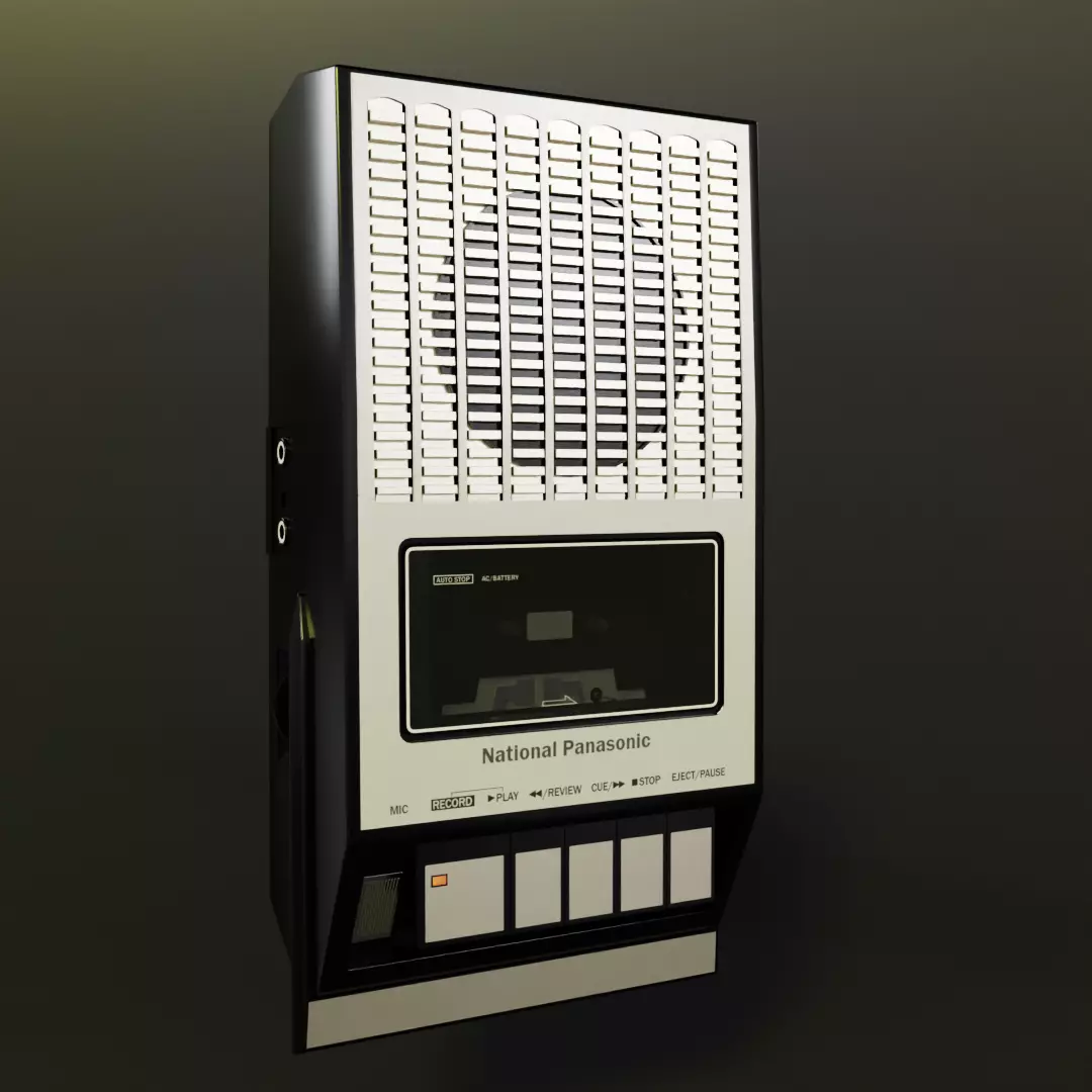 National Panasonic RQ-2152 Low-poly 3D model_0