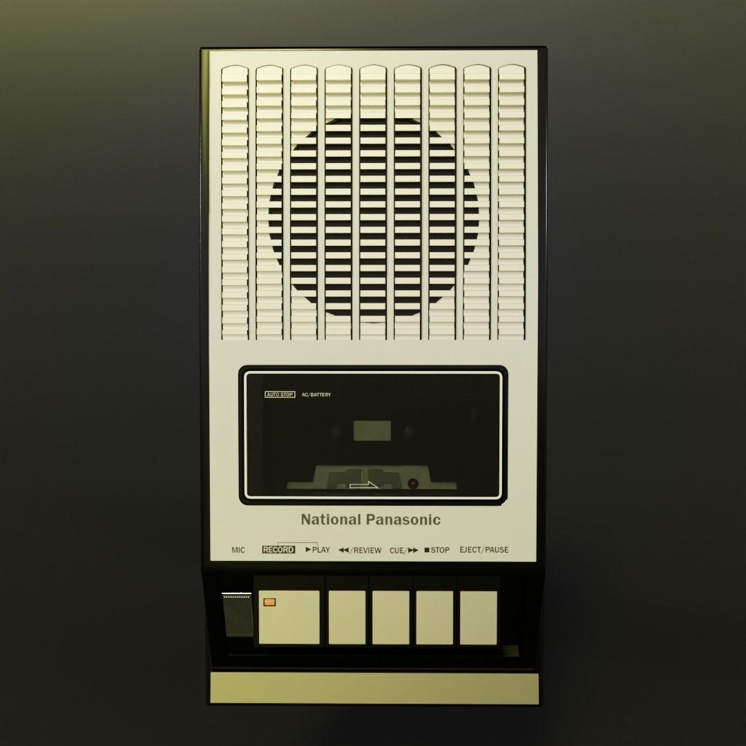 National Panasonic RQ-2152 Low-poly 3D model_4