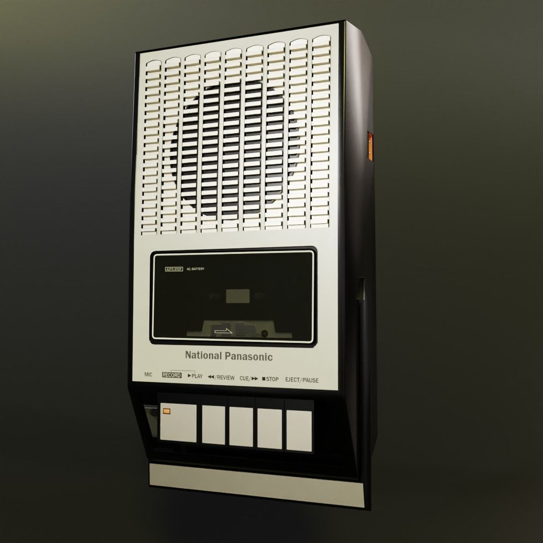 National Panasonic RQ-2152 Low-poly 3D model_5