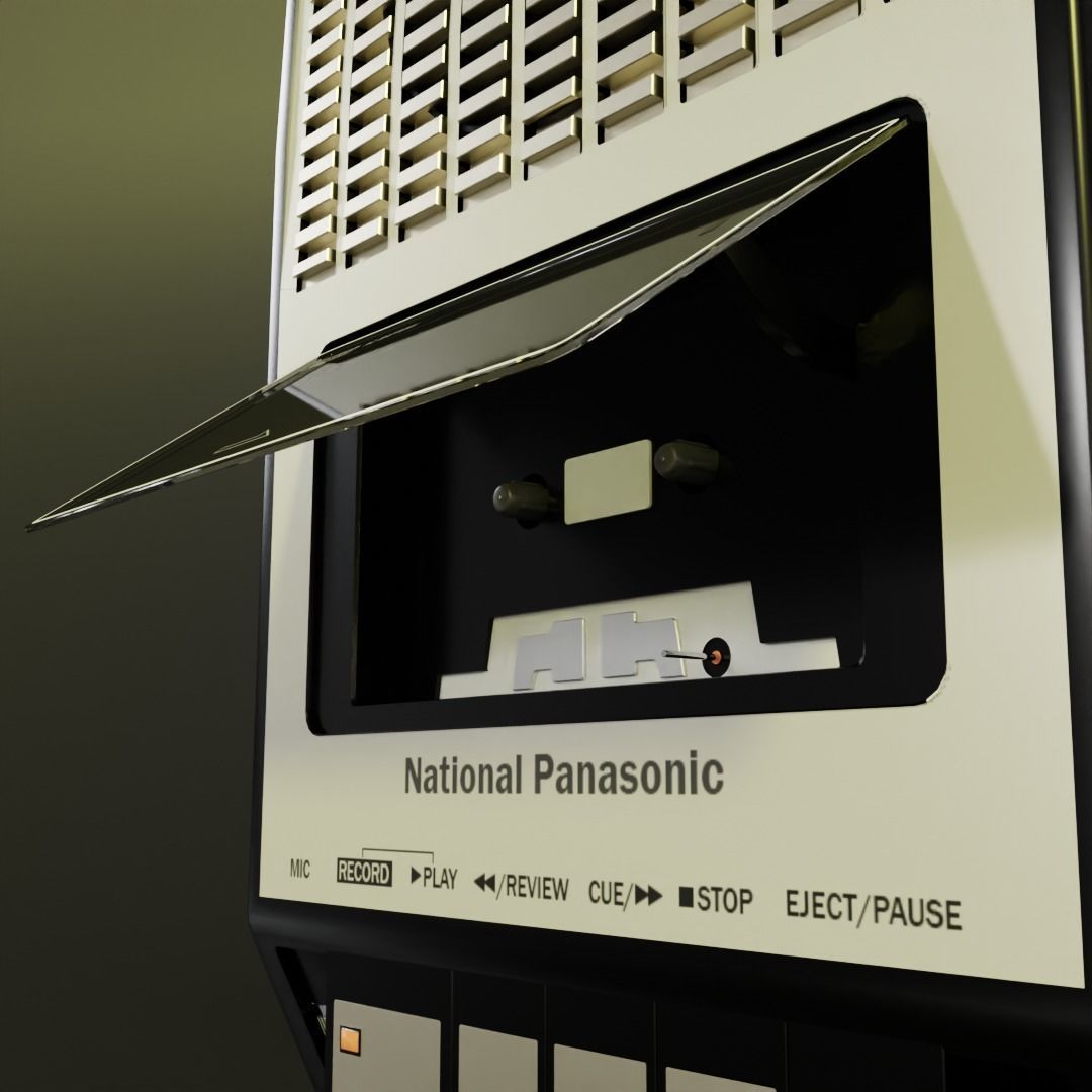 National Panasonic RQ-2152 Low-poly 3D model_1