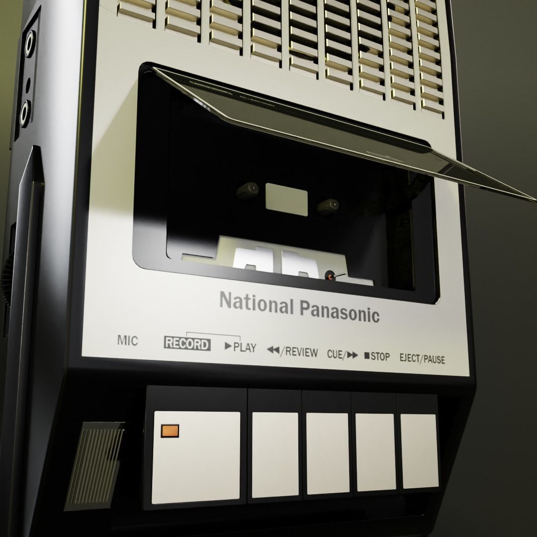 National Panasonic RQ-2152 Low-poly 3D model_2