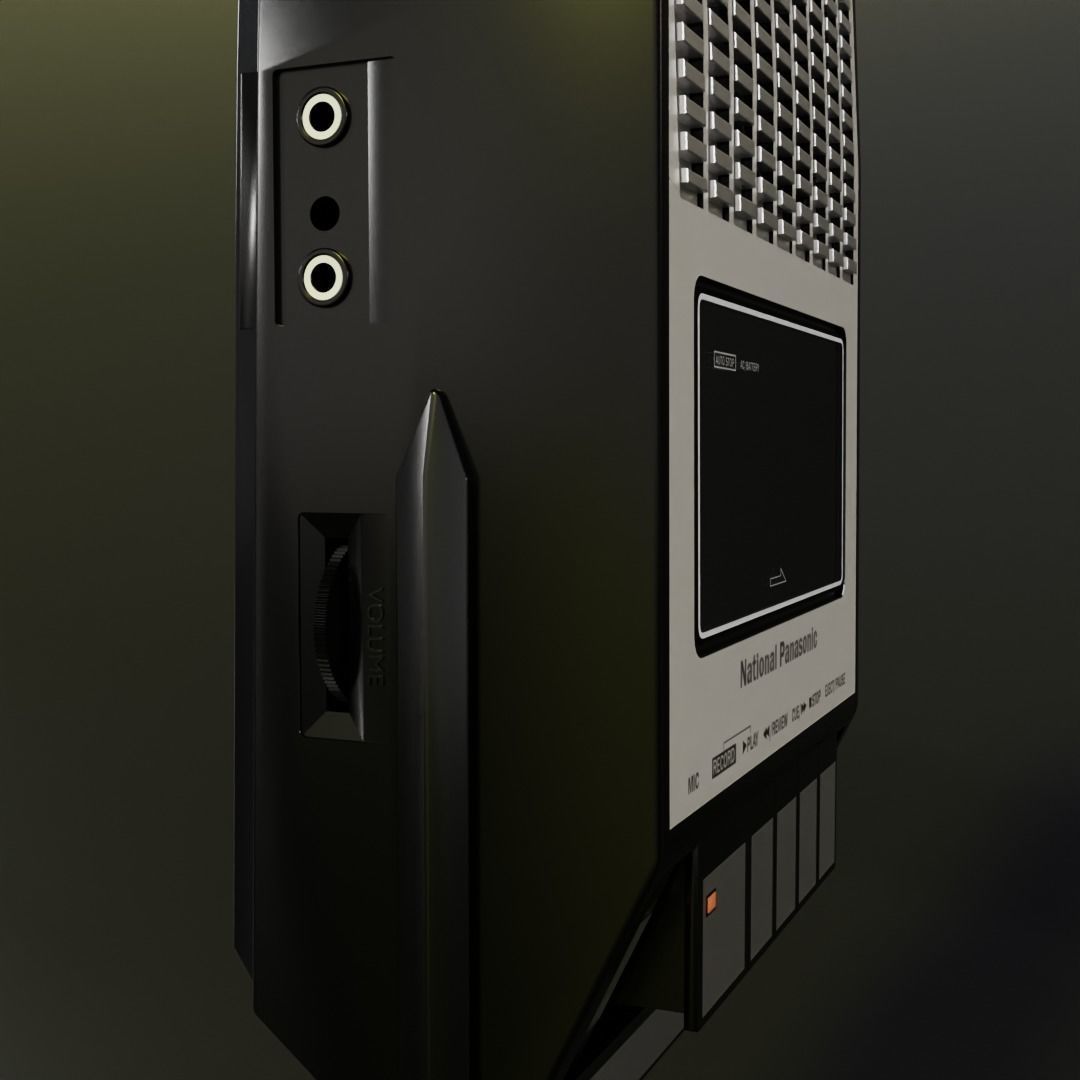 National Panasonic RQ-2152 Low-poly 3D model_9