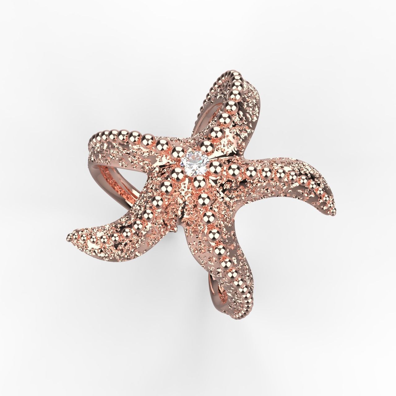 Starfish Ring 3D print model_24