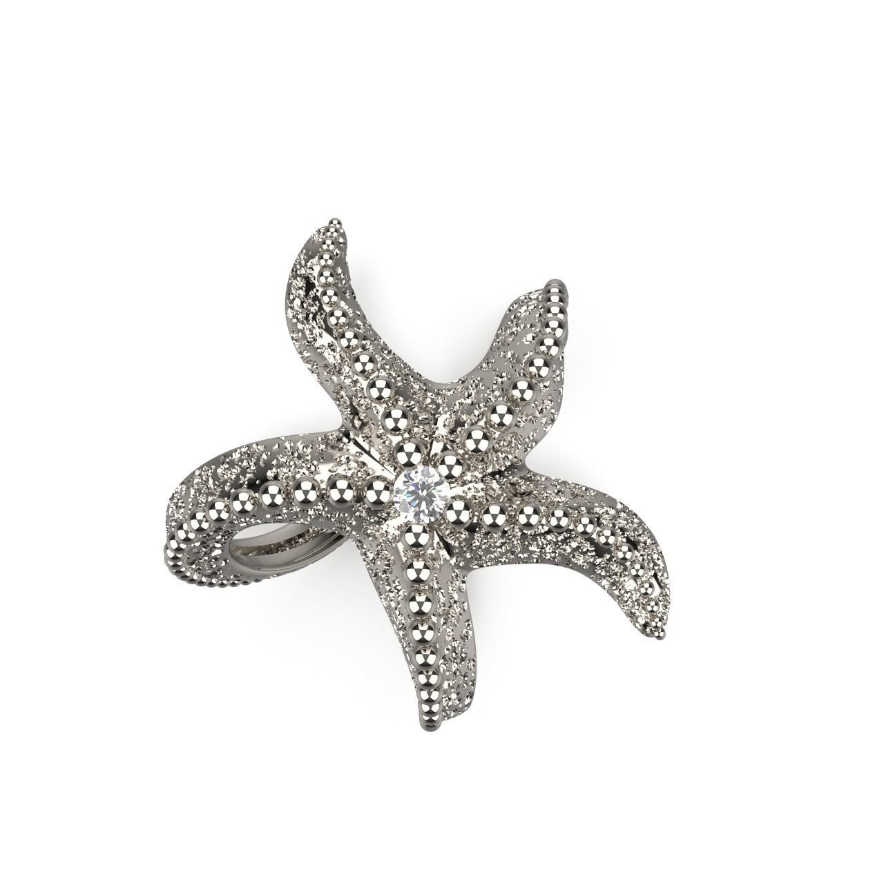 Starfish Ring 3D print model_20