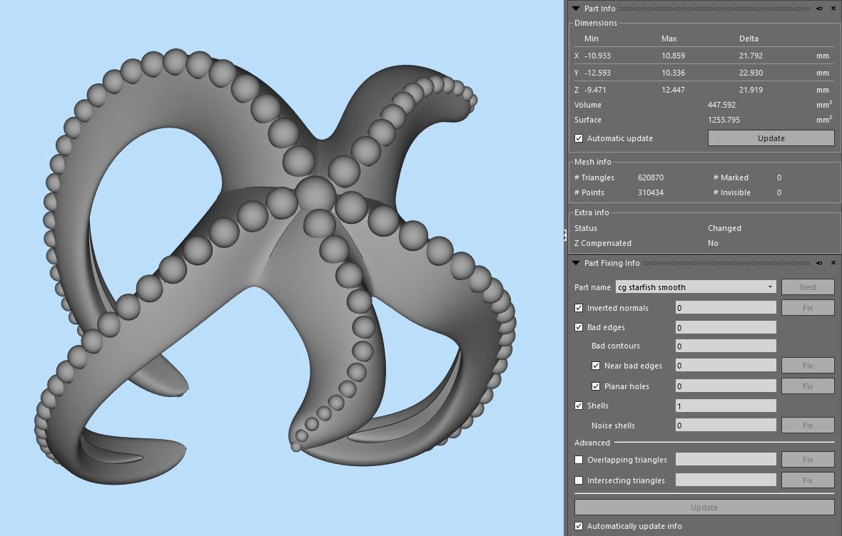 Starfish Ring 3D print model_9