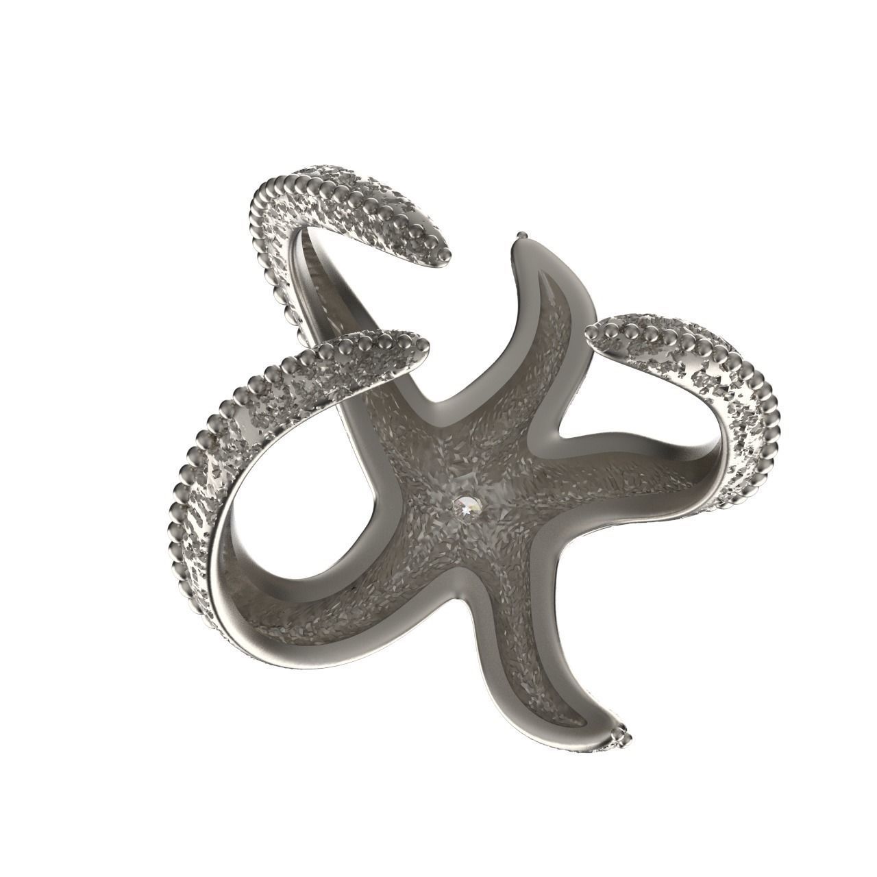 Starfish Ring 3D print model_22