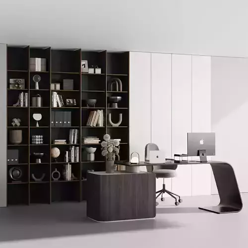 Reception desk - office furniture 09 Low-poly 3D model