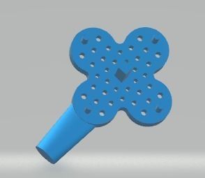 YD320 gold flower ring 3D print model_18