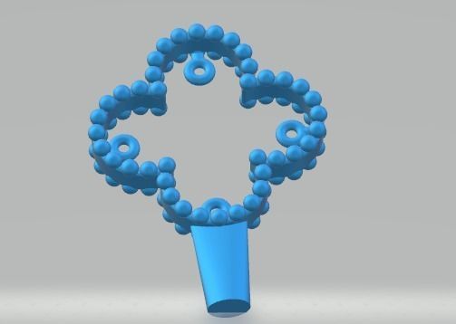 YD320 gold flower ring 3D print model_10