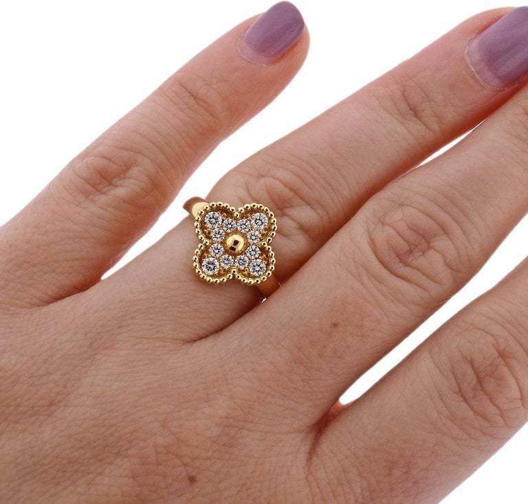 YD320 gold flower ring 3D print model_9