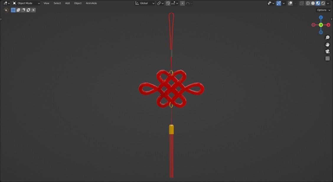 Chinese New Year Decorations 01 Low-poly 3D model_11