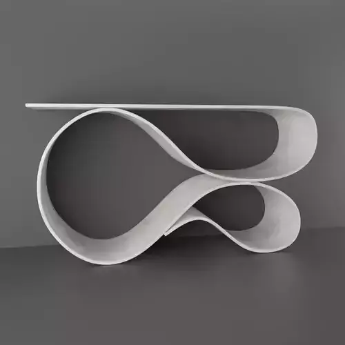 Console table with curves