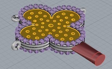 YD322 flower made 3D print model_20