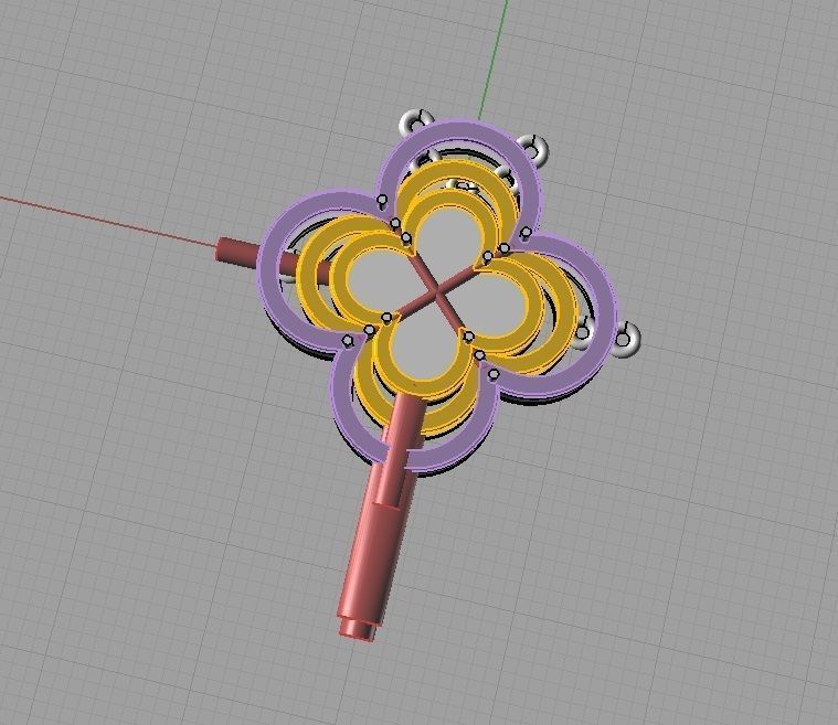 YD322 flower made 3D print model_21