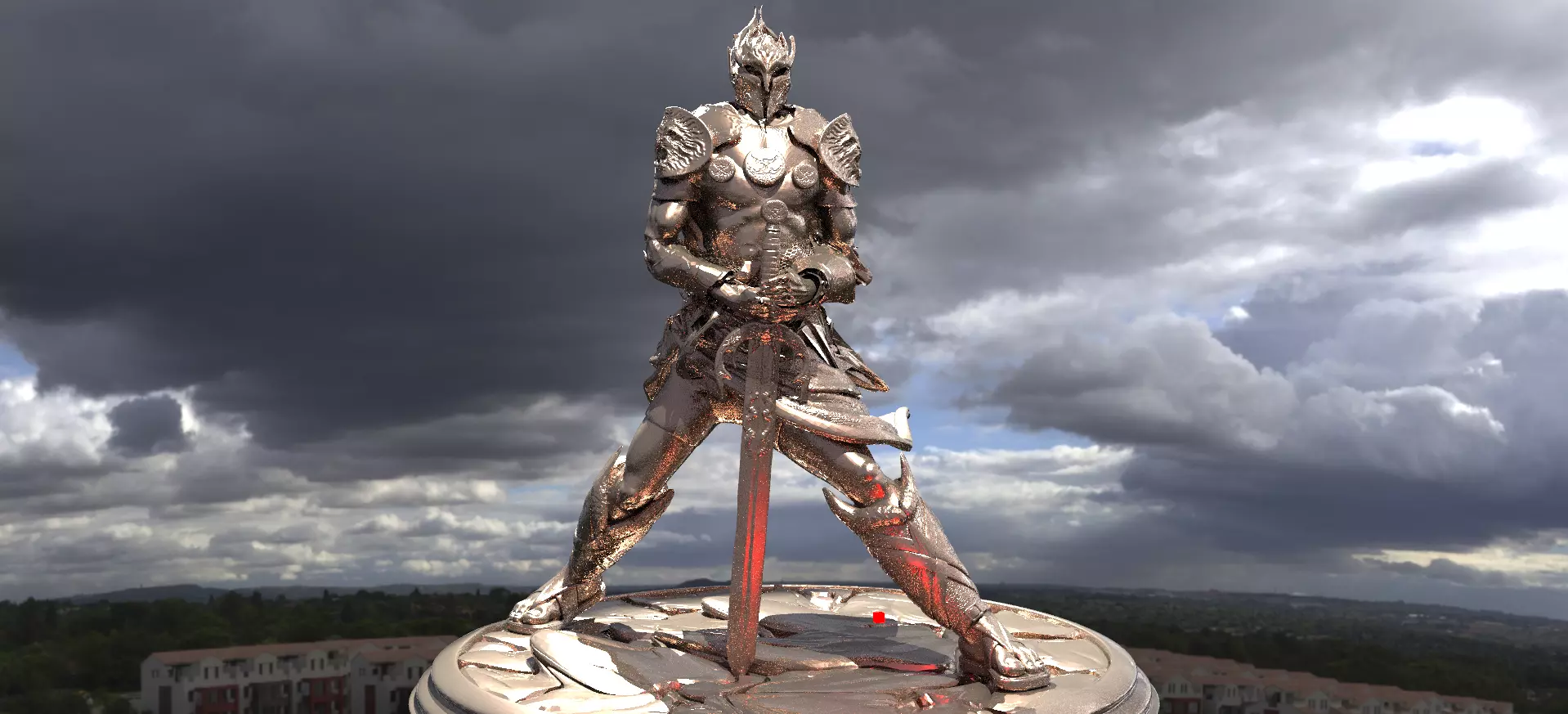 Angel Warrior Sculpture 3D model