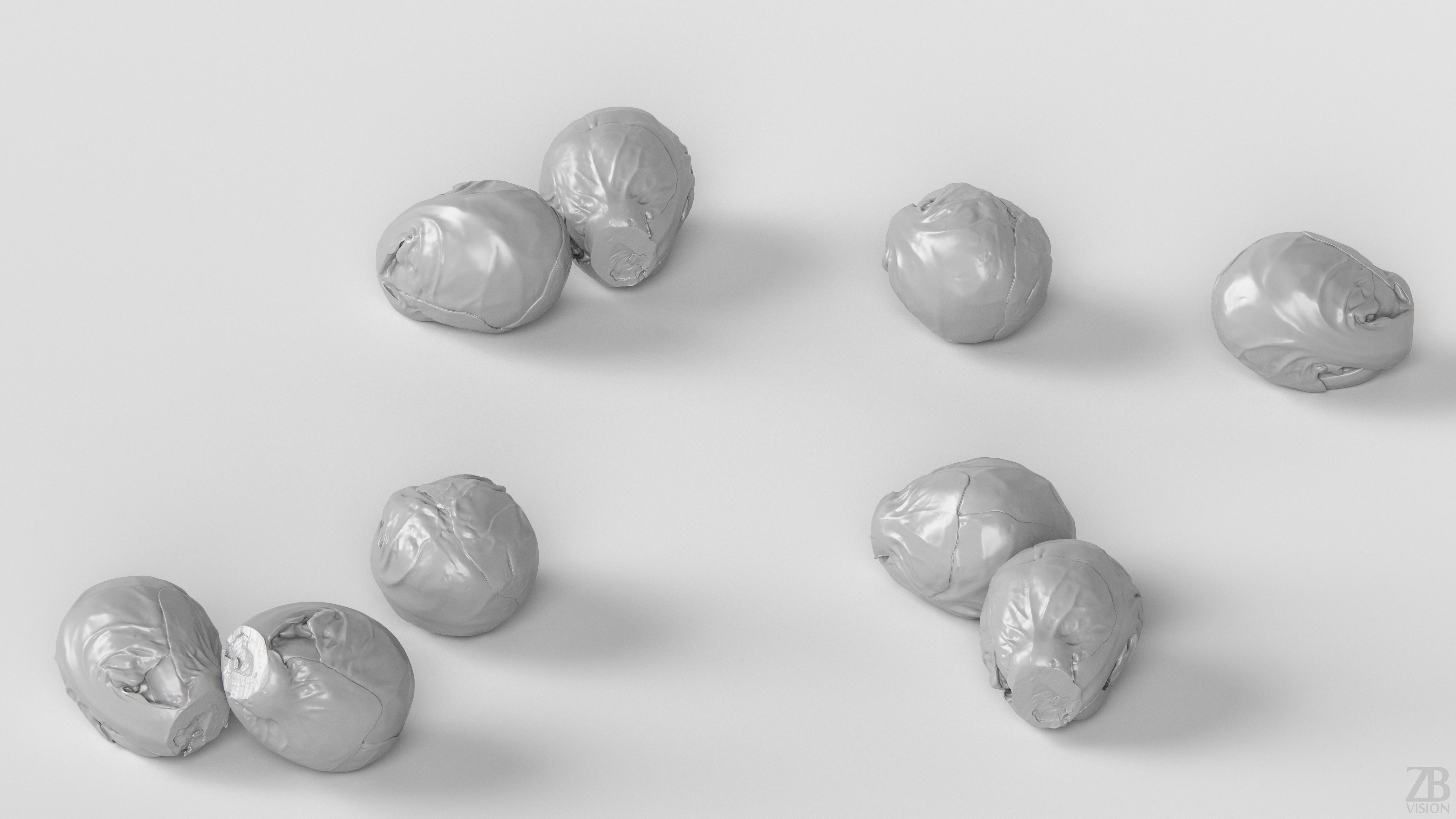 Brussels Sprout 3D model_3