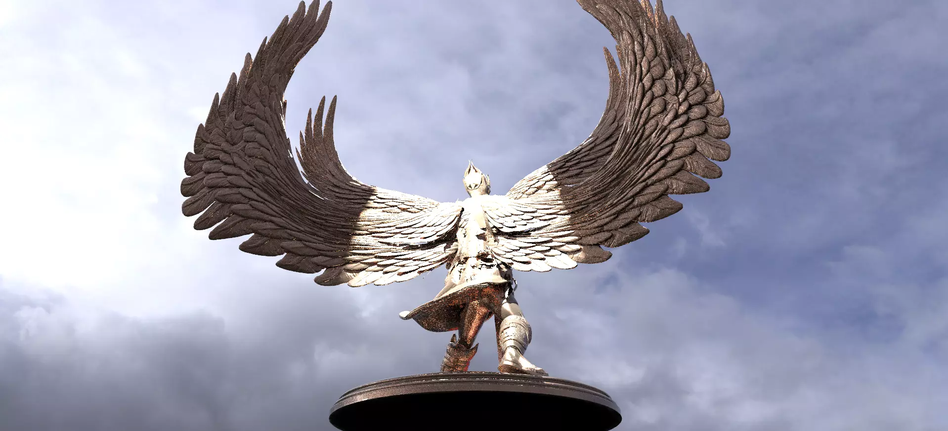 Arch Angel Warrior Sculpture 3  3D model_0