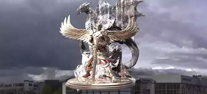 Serafim Warrior Sculpture Dragon 