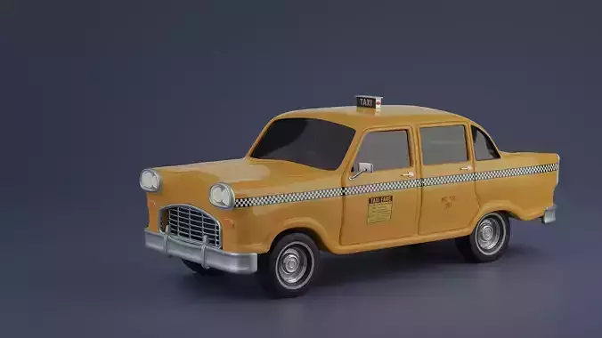 Stylized Taxi Cab Model 3D model