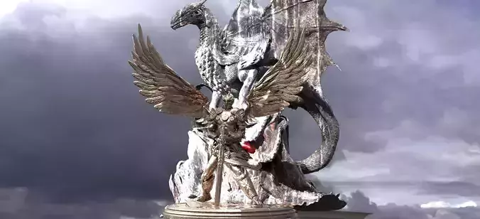 Serafim Warrior Sculpture Dragon lance 1 