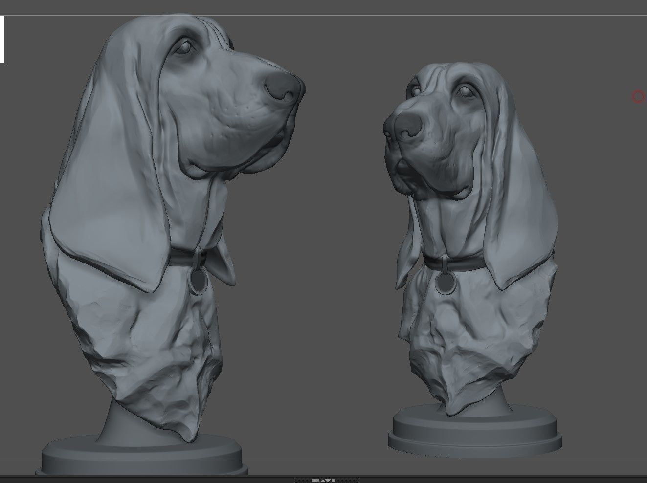 Bloodhound Bust  3D print model_4