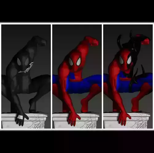 Spiderman spider-man statue