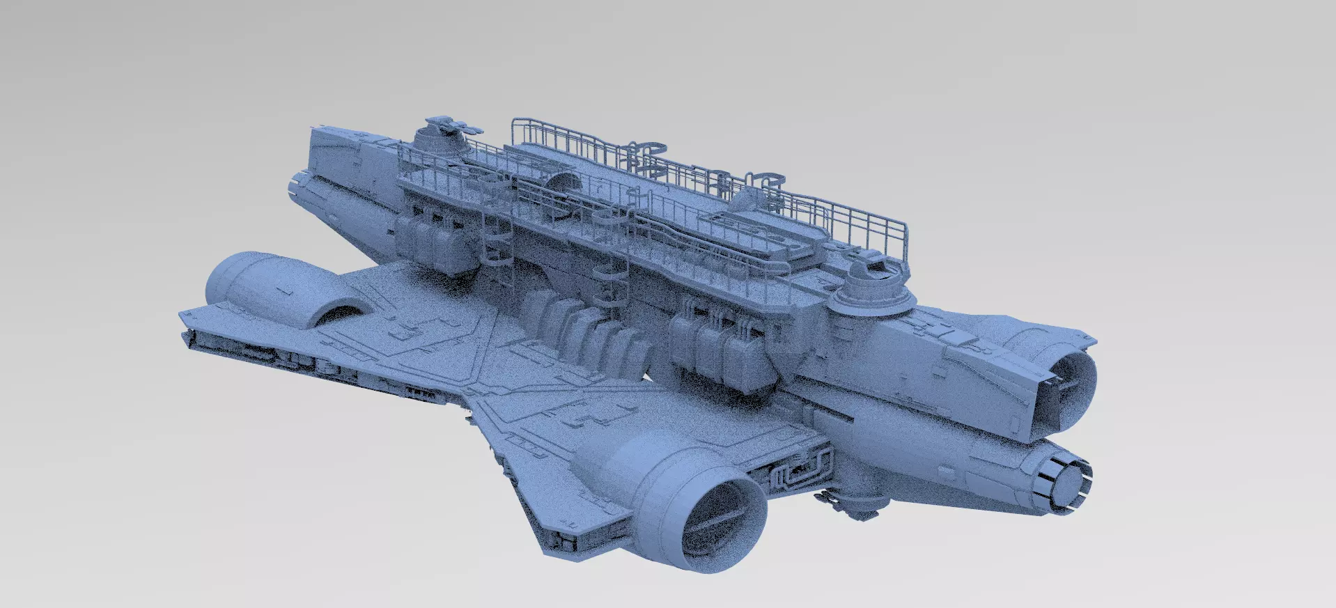 Floating Convoy Ship 3D model_0