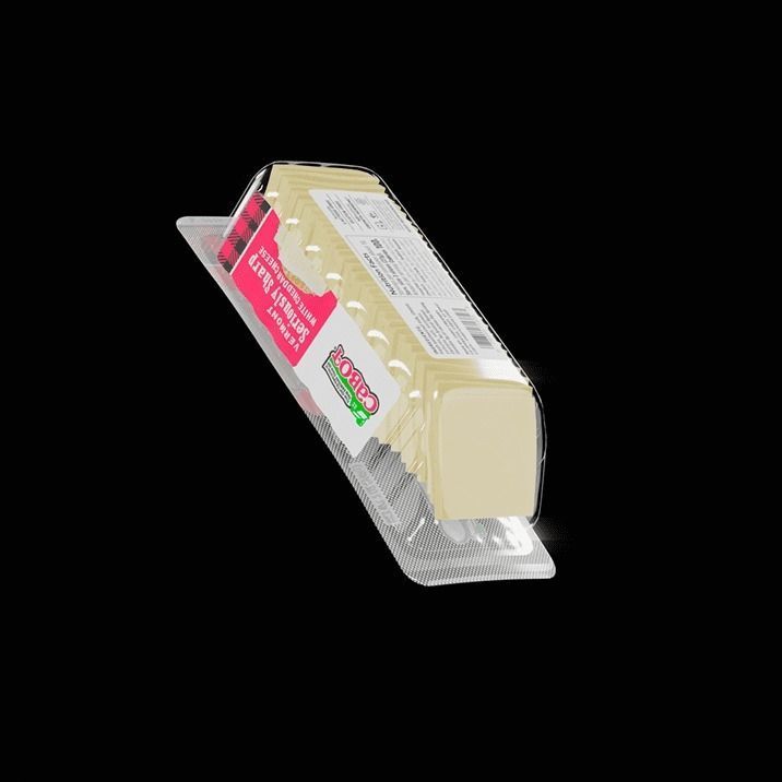 Sliced Cheddar 3D model_4